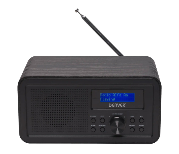 Denver Radio DAB+/FM Denver DAB-30 z drewnianą obudową czarne - 1535065 - zdjęcie